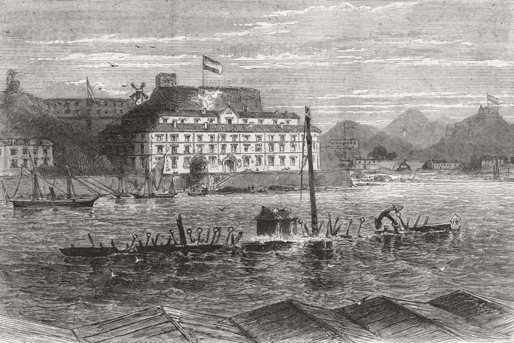 SPAIN. Cartagena insurrection-last of Tetuan 1874 old antique print picture